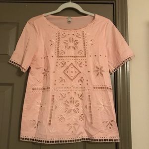 J Crew Dicut Patterned Top
